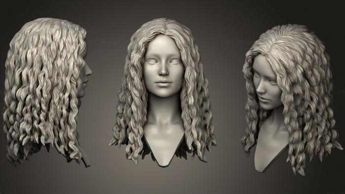 Статуэтки упрощенные (Волосы 10, STKPR_0613) 3D модель для ЧПУ станка